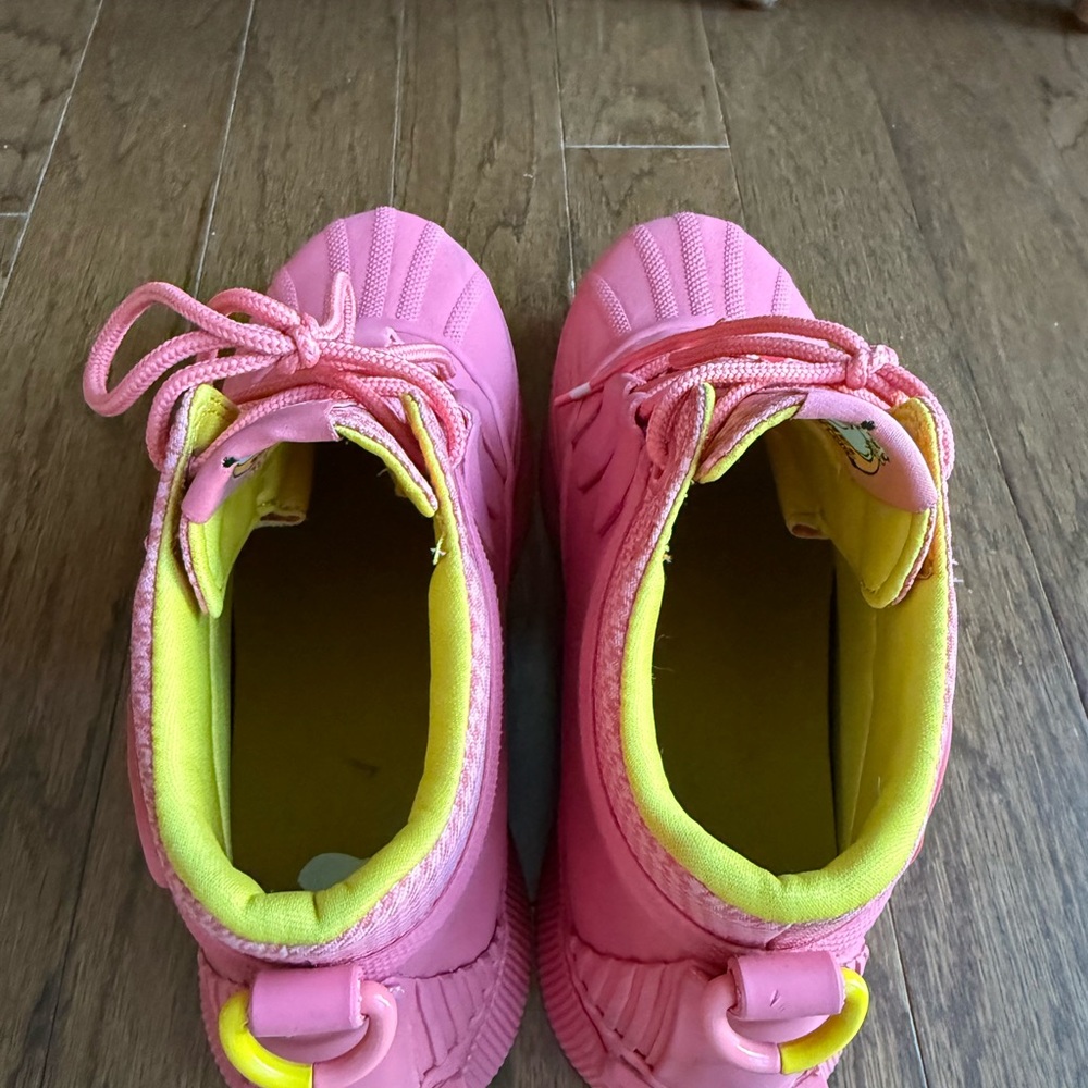 Sorrel Women's rain boots, pink and yellow, size 9 - Picture 3 of 7